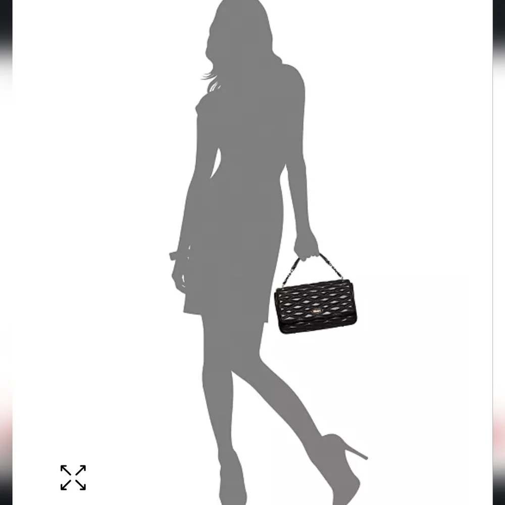 SOLD DKNY Black Diamond Quilted Lamb Leather Lara Top Handle Bag - Picture 2 of 7